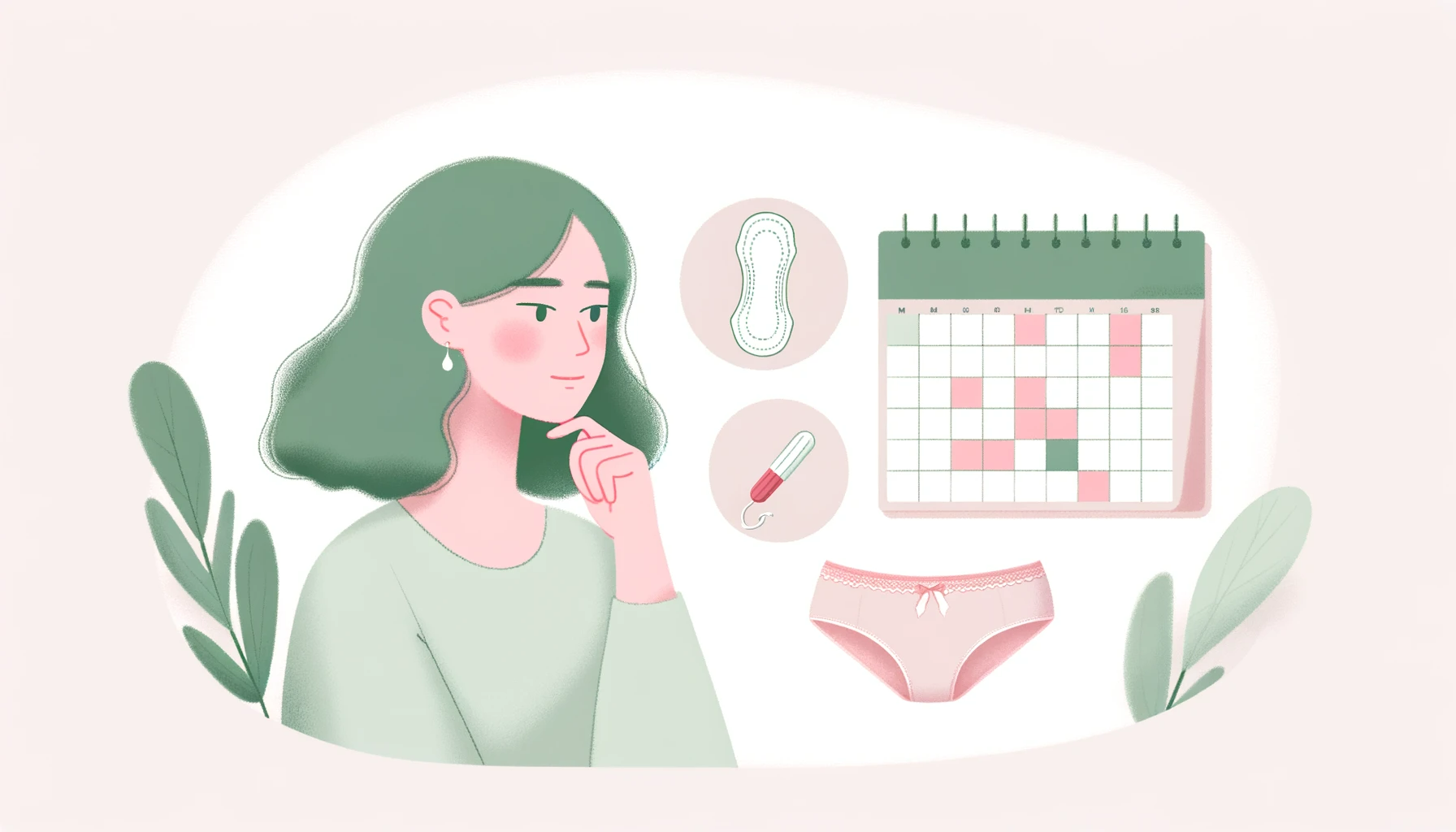 Une femme se posant des questions sur les menstruations